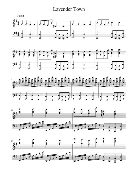 Lavender Town Sheet music for Piano | Download free in PDF or MIDI | Musescore.com