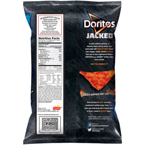 Doritos Jacked Ranch Dipped Hot Wings Flavored Tortilla Chips, 10 oz - King Soopers