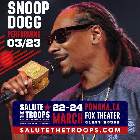 Snoop Dogg on Twitter: "I’ll be live at @SaluteTroopFest Saturday 3/23. Get your tix at https ...