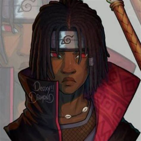 Black Itachi | Black anime guy, Black cartoon characters, Black anime characters guys dreads