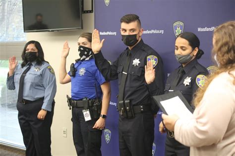 Woodland Police Department swears in four new hires – Daily Democrat