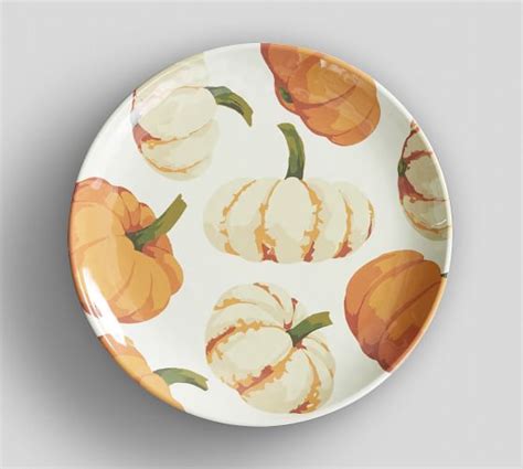 Scattered Pumpkin Melamine Salad Plate, Set of 4 | Pottery Barn