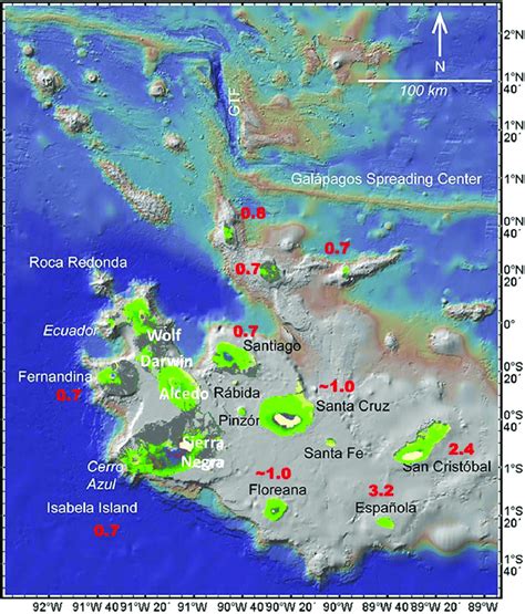 Figure A1-3. A combined map of the Galapagos Islands geology and land... | Download Scientific ...