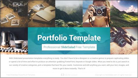 Free Portfolio Powerpoint Template For Students - Templates : Resume Designs #MwvRGGDg0m