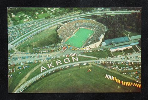 1960s? Aerial View Akron Rubber Bowl Stadium Football University of ...