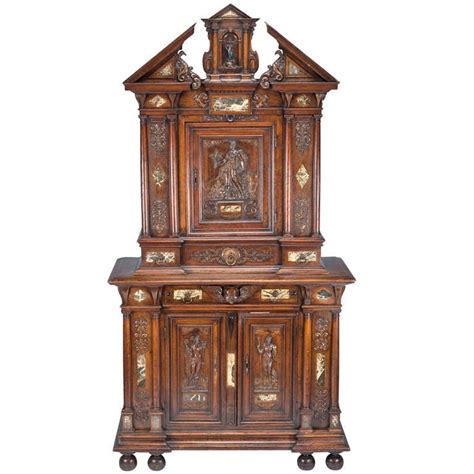 16th century French Renaissance walnut and marble-inlay cabinet For Sale at 1stDibs | french ...