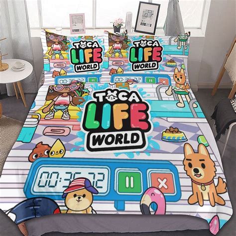 Toca Boca Life World 3 Pieces Bedding Sets Comfortable Soft Comforter ...