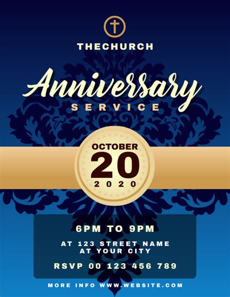 Church Anniversary Templates Free