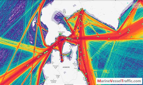 TSUGARU STRAIT SHIPS MARINE TRAFFIC LIVE MAP | ShipTraffic.net