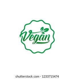 Vegan Sticker Icon Symbol Design Vector Stock Vector (Royalty Free ...