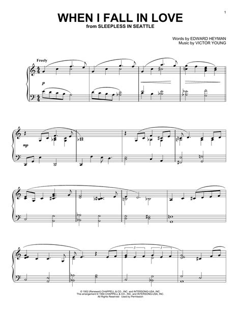 When I Fall In Love | Sheet Music Direct