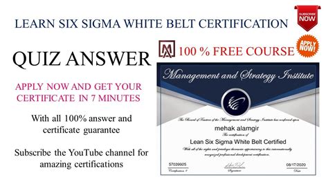 Best Of lean six sigma white belt certification exam answers Sigma lean pmec priyadogra