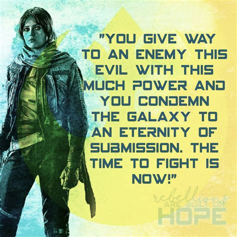 Jyn Erso Quotes | Star wars quotes, Jyn erso, Quote posters