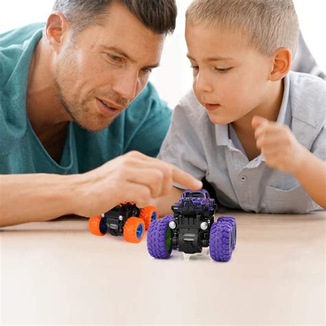 Buy Monster Truck Cars, Free Wheel Toy Trucks Friction Powered Cars 4 Wheel Drive Vehicles for ...