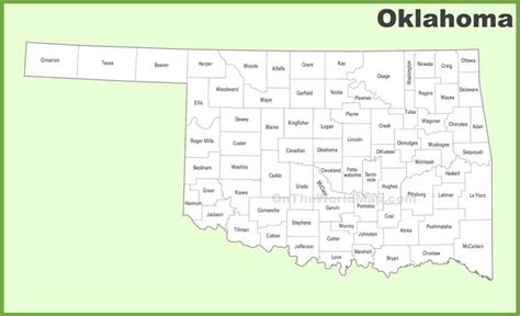 Oklahoma county map