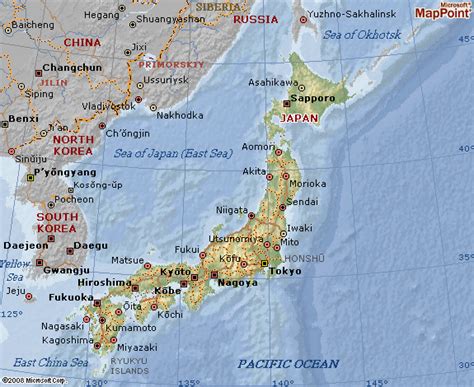 Japan map and geographical map of Japan