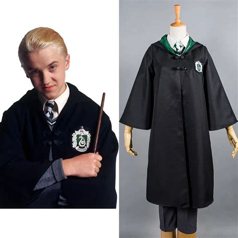 HP Draco Malfoy Cosplay disfraz Slytherin uniforme escolar capa solo niño Cosplay disfraz para ...