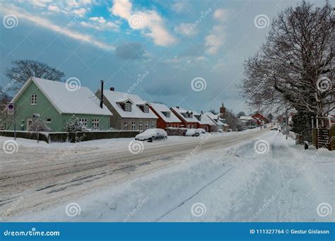 Snowy Winter Day in Denmark Stock Photo - Image of season, vordingborg ...