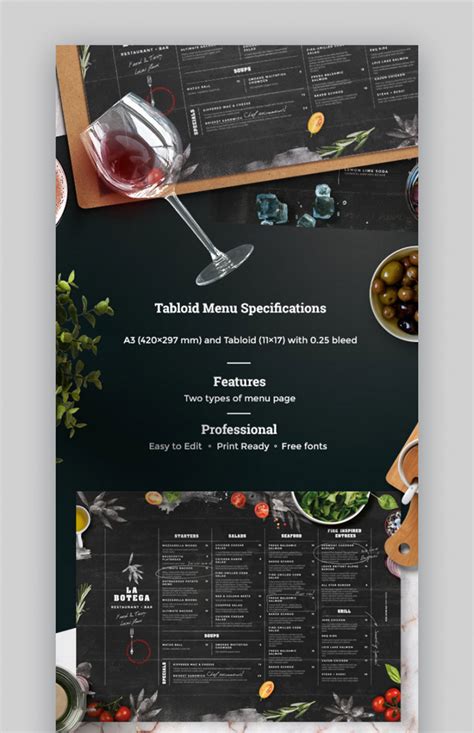 Fancy Restaurant Menu Template