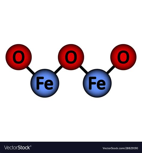 Iron oxide molecule icon Royalty Free Vector Image