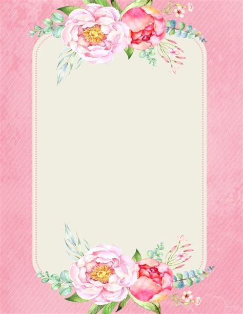 Free Flower Border | Watercolor and Clipart Borders