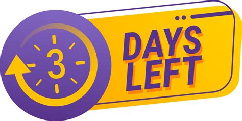 3 days left countdown png illustration template. Countdown days sign to ...