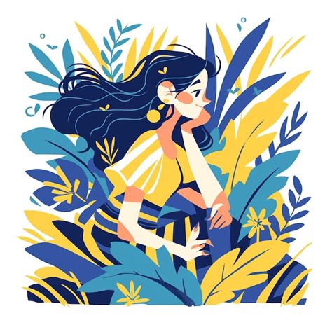 Premium Vector | A Palmyra Atoll woman is studying coral reefs