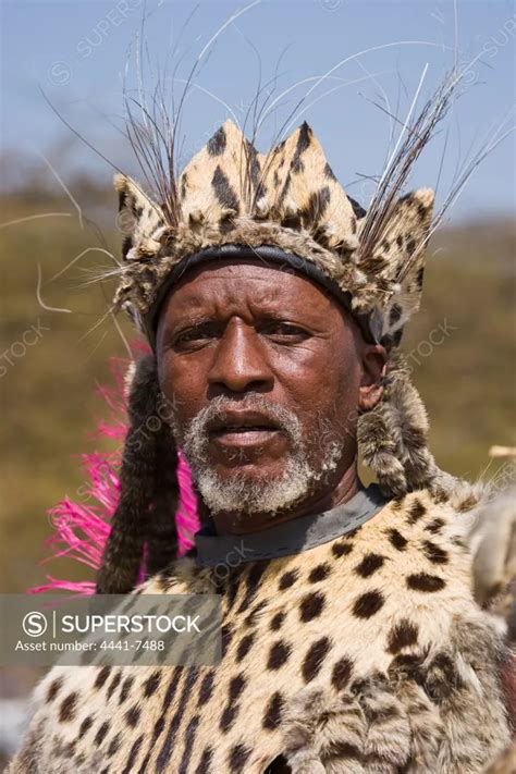 A senior Zulu man at the Zulu Reed Dance. eNyokeni Royal Palace ...