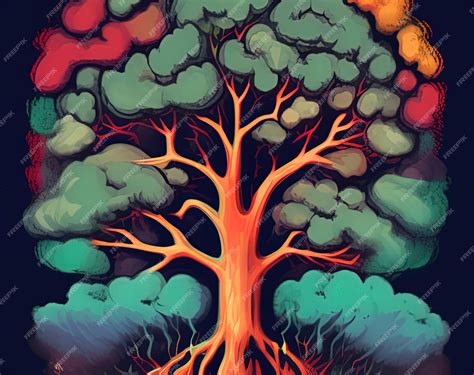 Premium AI Image | tree in the forest vector illustration eps 1 0