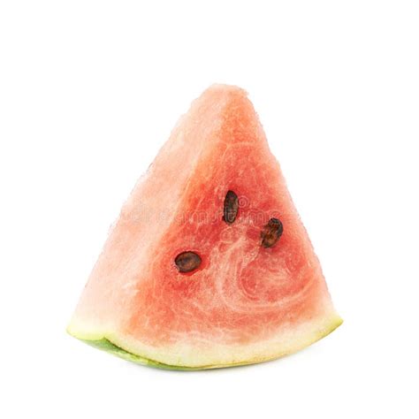 Triangle Shaped Watermelon Slice Isolated Stock Photo - Image of food ...