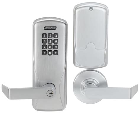 Schlage CO100MS70KPRHO626 Satin Chrome CO-Series Commercial Electronic Mortise Lock with Keypad ...
