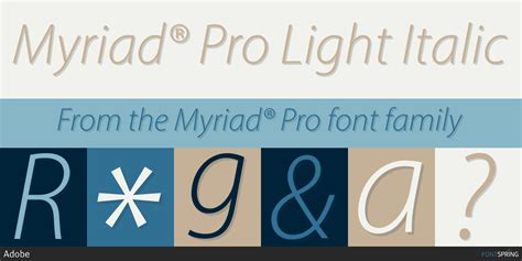 Myriad® Pro Font | Fontspring