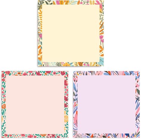 Floral Pastel Sticky Notes (Set of Six Notepads) – Jot & Mark