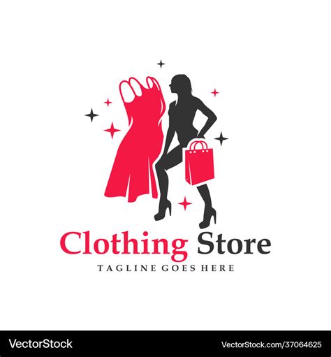 Modern womens clothing shop logo Royalty Free Vector Image