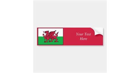 Wales - Welsh Flag Bumper Sticker | Zazzle