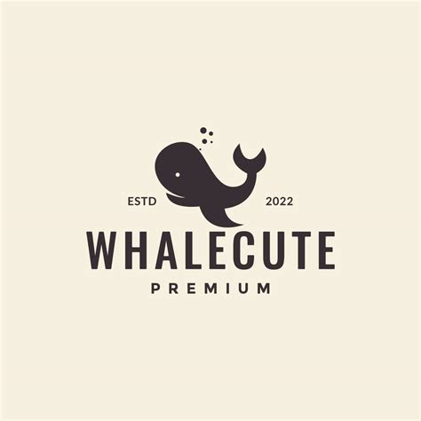 whale minimal jump hipster logo design vector graphic symbol icon ...