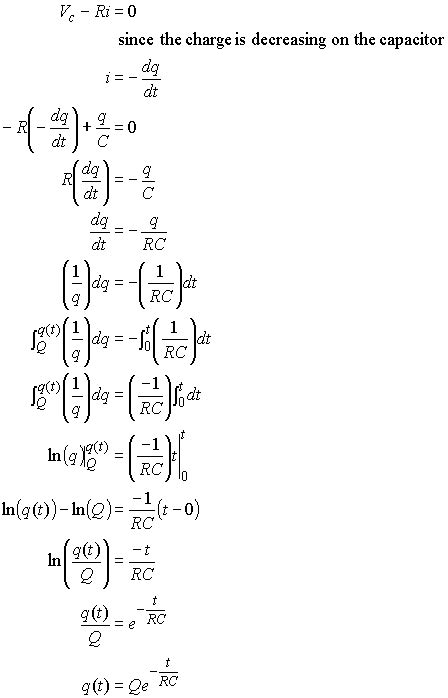 Charging Discharging Capacitor Equation - Tessshebaylo