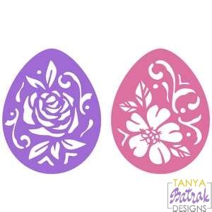 Easter Egg Flower Stencils svg file