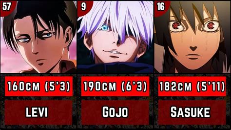 Top 65 Anime Characters Height Comparison - YouTube