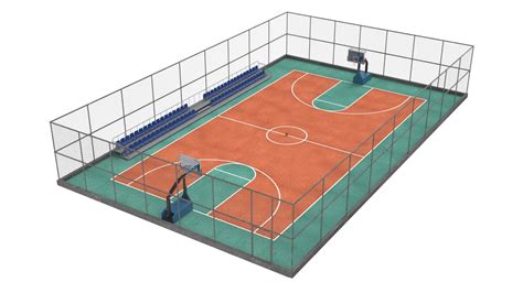 3D model basketball court - TurboSquid 1347360