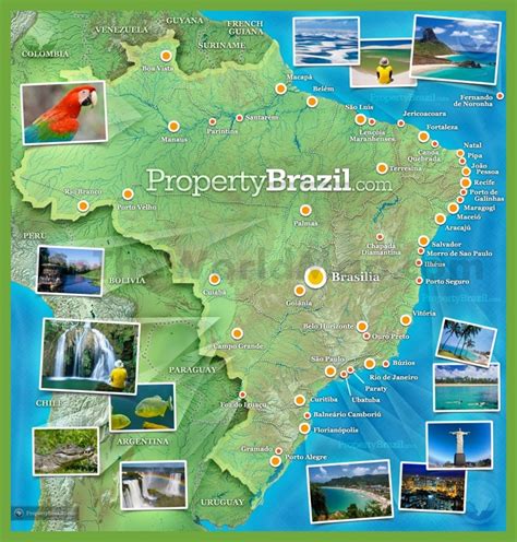 Brazil tourist map - Ontheworldmap.com