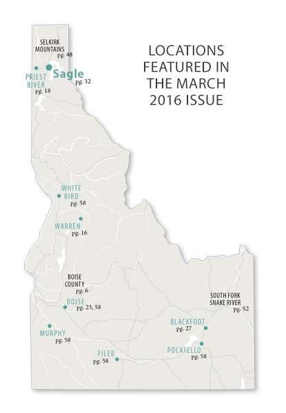 Selkirk Mountains Idaho Map