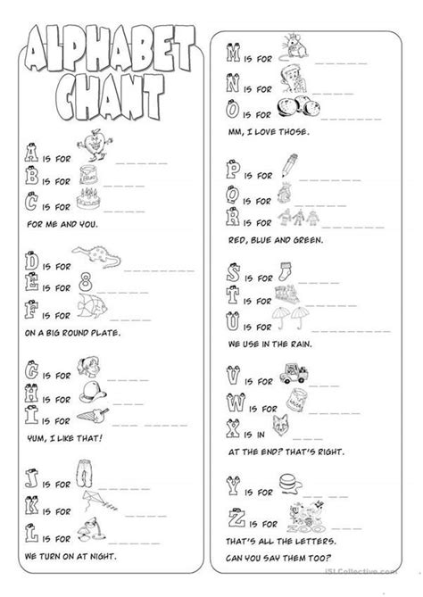 Alphabet Chant worksheet - Free ESL printable worksheets made by ...