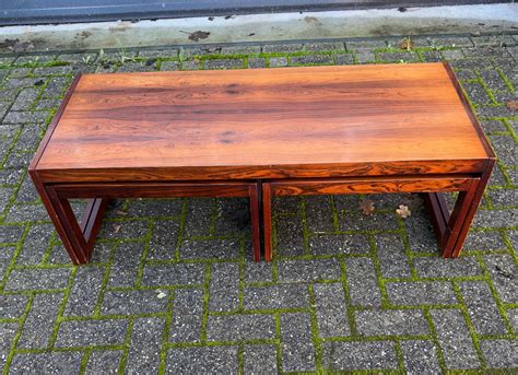 Large Danish Mid-Century Modern Wooden Coffee Nest of table Set / End ...