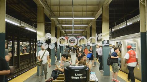 New York City: Subway People Moving time... | Stock Video | Pond5