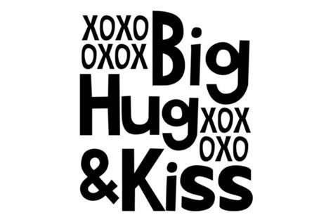 Big Hug & Kiss Xoxo Graphic by Inky Scrap · Creative Fabrica