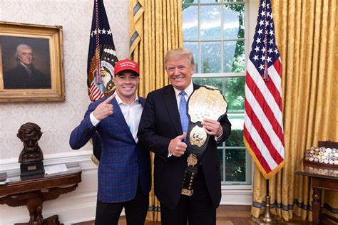 Colby Covington, Dana White visit President Donald Trump at White House ...