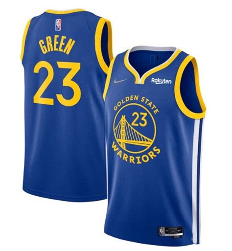 Men's Golden State Warriors #23 Draymond Green Royal 75th Anniversary Stitched Basketball Jersey