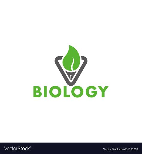 Leaf pen biology course education symbol logo Vector Image