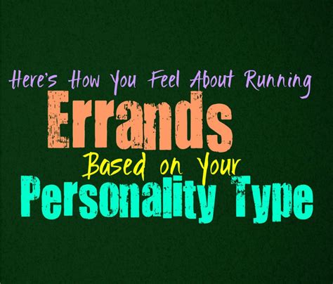 Here’s How You Feel About Running Errands, Based on Your Personality Type | Personality types ...